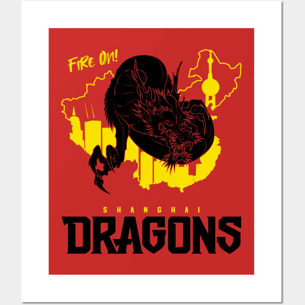 Shanghai DRAGONS Wall Art by SerenityDiscord